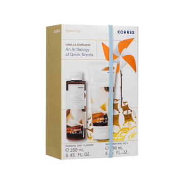 Korres Vanilla Cinnamon Gift Set Body Cleanser & Body Milk
